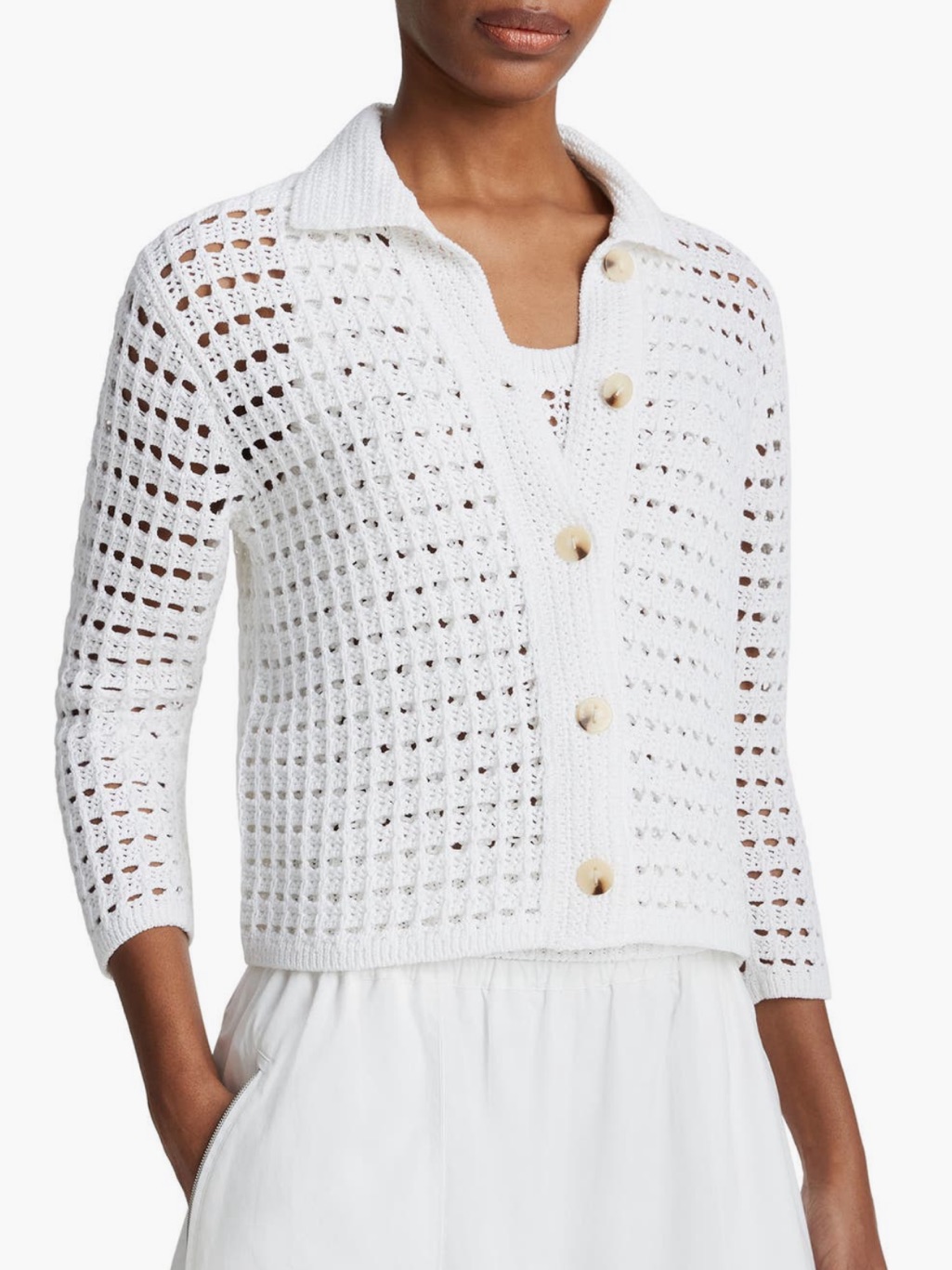 Vince Block Stitch Cardigan Nwt